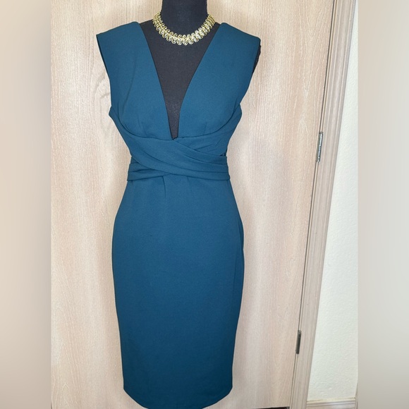 BHLDN Danica Dress Deep Teal Green Sleeveless Dress - Picture 13 of 16